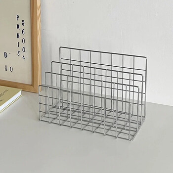 Ins Minimalist Iron Desktop Storage Rack Organizer Επιτραπέζιο Μεταλλικό ράφι οργάνωσης Γραφείο βιβλιοθήκης Πολυλειτουργικό ράφι αποθήκευσης