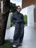 Tavaszi sport kétrészes öltöny Női High Street sport kabát Bő melegítőnadrág Női szabadtéri kocogó bő női tréningruha