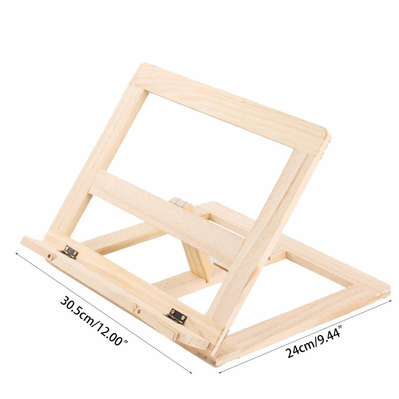 Állítható könyvtartó állvány Bookrest fa olvasóállvány Receptes szakácskönyv tartó