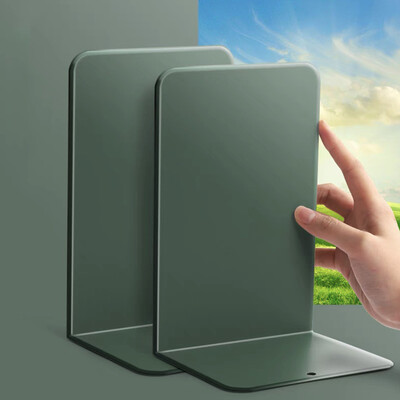 2Pcs Bookends Book Organizer Supports, Study Book Stoppers Άκρα βιβλίων για ράφια για βιβλιοθήκη Αρχική Μεταλλική βάση βιβλίων Χαρτικά