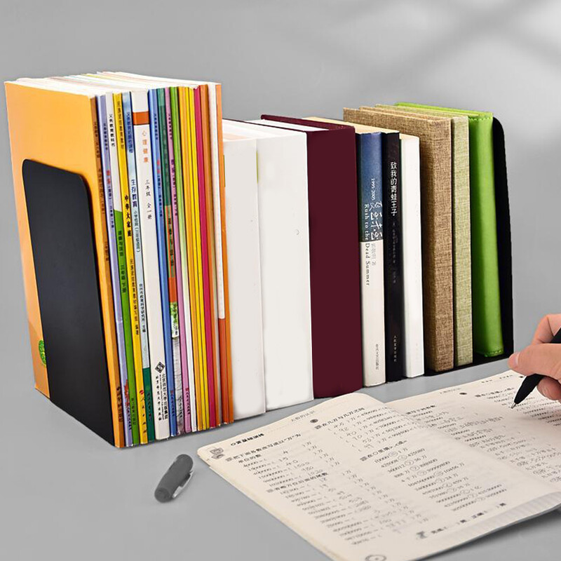 2Pcs Bookends Book Organizer Supports, Study Book Stoppers Άκρα βιβλίων για ράφια για βιβλιοθήκη Αρχική Μεταλλική βάση βιβλίων Χαρτικά
