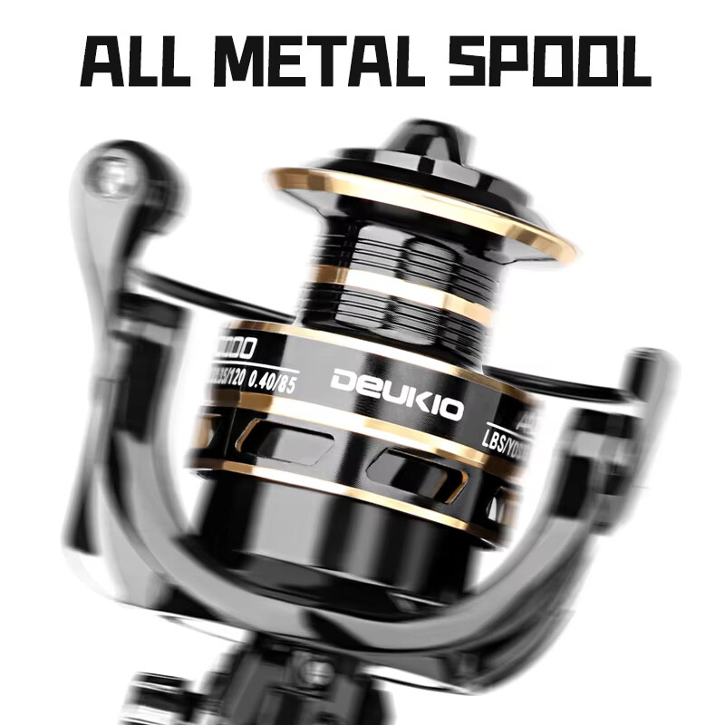 DEUKIO makšķerēšanas spoles 5,2:1 pārnesumu attiecība Max vilkmes jauda 12kg metāla spoles vērpšanas spoles sālsūdens saldūdens makšķerēšanas aprīkojumam