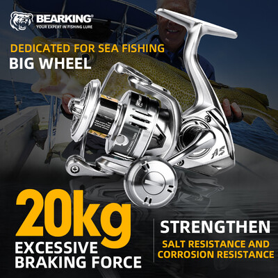 Водоустойчива въртяща се макара Bearking със солена вода Max Drag 20 kg 1000-6000 9+1BB Spinning pesca Reel Риболовни аксесоари
