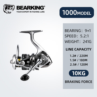Bearking Saltwater Spinning Reel Max Drag 20kg 1000-6000 9+1BB Spinning pesca Reel pribor za ribolov