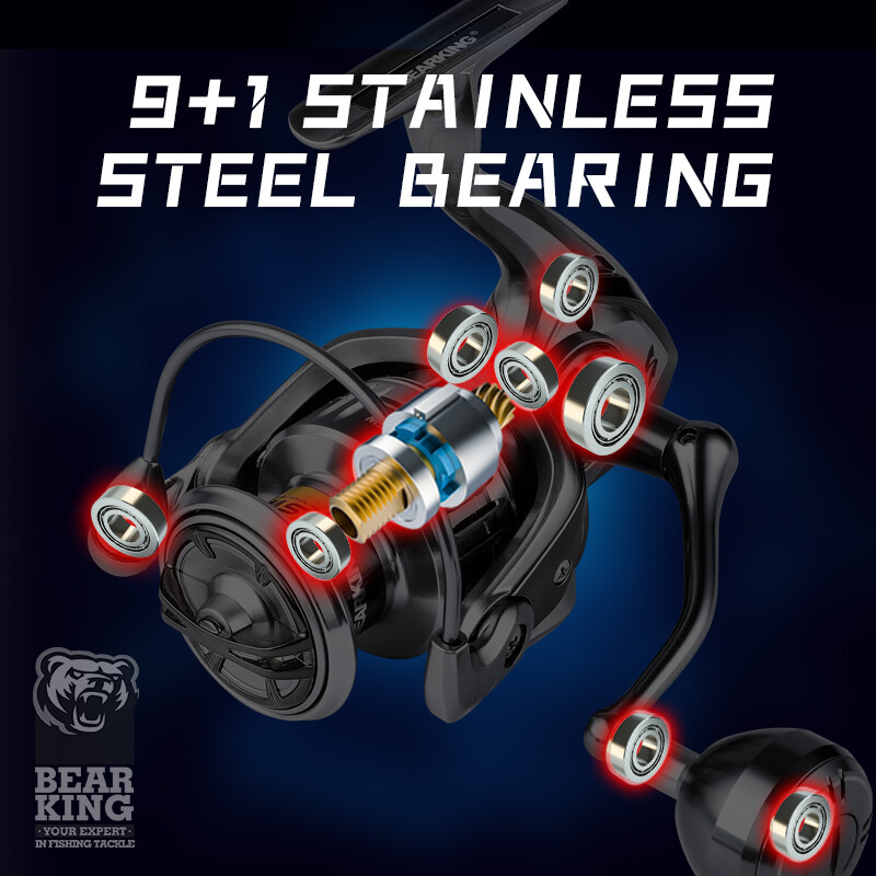 Bearking Saltwater Spinning Reel Max Drag 20kg 1000-6000 9+1BB Spinning pesca Reel pribor za ribolov