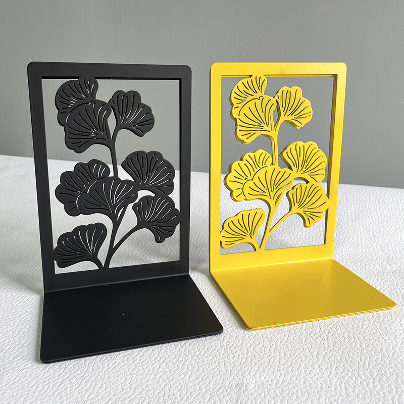 Suport cărți cu frunze de ginkgo în 3 stiluri Aduc noroc Suport cărți din metal Birou Desktop Acasă pentru iubitorii de cărți Rechizite de birou Suport cărți Raft pentru cărți