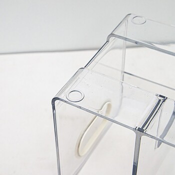 Clear Acrylic Bookends Βολική διάταξη οργάνωσης γραφείου με λαβή Επιτραπέζιο ράφι ταξινόμησης Διαιρεμένη βάση μελέτης