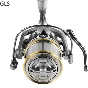 GLS New 8000 9000 10000 12000 14000 Series Long Casting Spinning Wheel 17+1BB Макара от алуминиева сплав 4.8:1 Високоскоростна риболовна макара