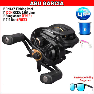 Oriģinālā Abu Garcia Brand Pro Max3 PMAX3 labās rokas ēsmas liešanas makšķerēšanas spole 8BB 7.1:1 207g bungu velcēšanas ēsmas spole