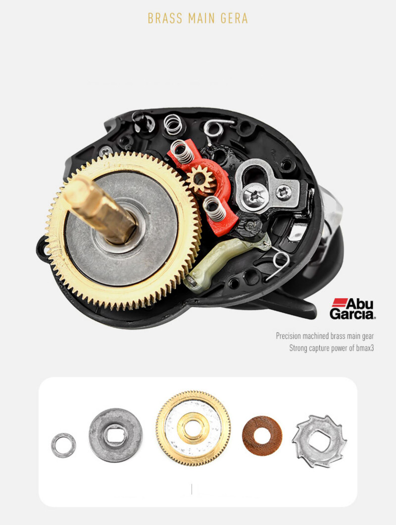 Oriģinālā Abu Garcia Brand Pro Max3 PMAX3 labās rokas ēsmas liešanas makšķerēšanas spole 8BB 7.1:1 207g bungu velcēšanas ēsmas spole