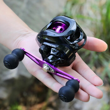 Sougayilang Purple Baitcasting Fishing Roel 7,2:1 High Speed Gear Ratio Super-smooth Fishing Reel Max Drag 10kg Fishing Roels