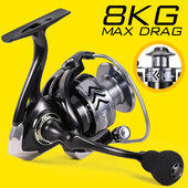 Sougayilang Spinning Fishing Roel 5,2:1 Gear Ratio Καρούλι αλουμινίου με λαβή EVA Max Drag 8kg για ψάρεμα κυπρίνου Ψάρεμα μπάσων