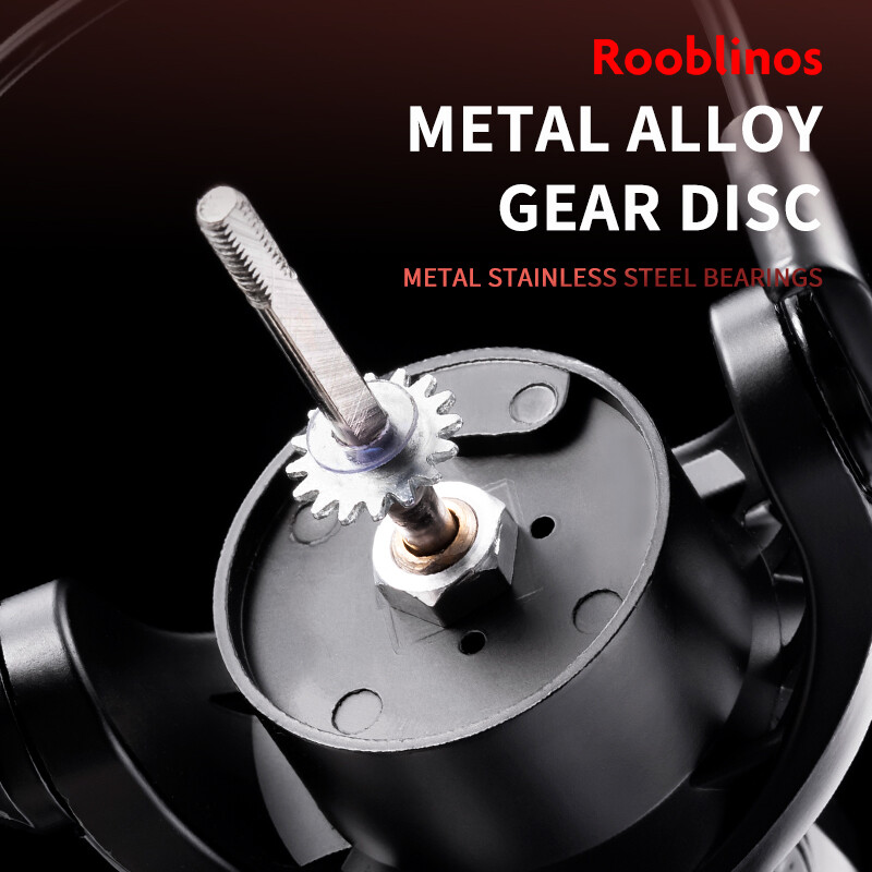 Mulinete de pescuit spinning ROOBLINOS HT pentru apă sărată, apă dulce, bobină de metal, stânga/dreapta, dispozitiv de pescuit la crap interschimbabil la păstrăv