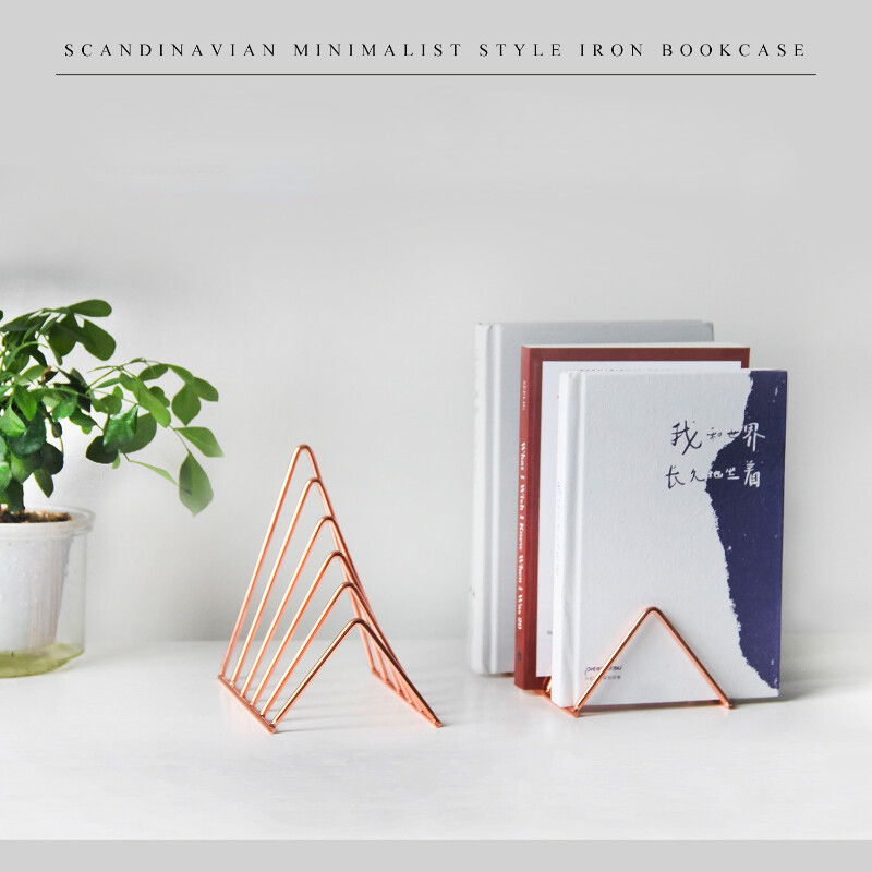 6 Režģa grāmatu plaukti failu glabāšanas plauktu atbalsts Ziemeļvalstu kaltas dzelzs grāmatu stends žurnāla turētājs biroja galds uzglabāšanas organizators