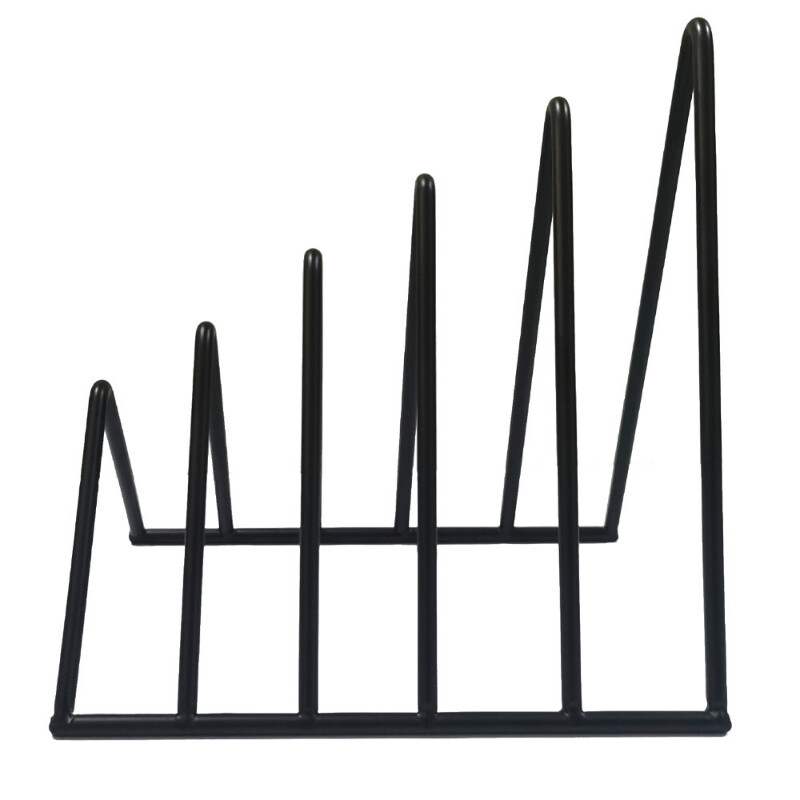 6 Režģa grāmatu plaukti failu glabāšanas plauktu atbalsts Ziemeļvalstu kaltas dzelzs grāmatu stends žurnāla turētājs biroja galds uzglabāšanas organizators