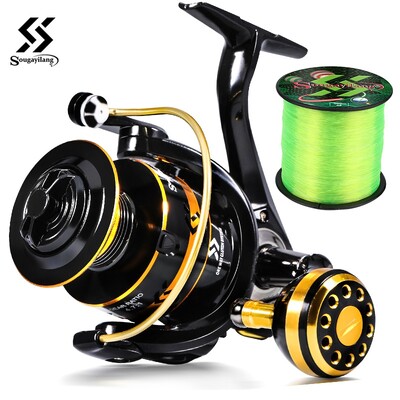 Sougayilang 12+1BB spinning õngenöör ülitugev alumiiniumpool, maksimaalne tõmbejõud 16 kg tasuta kingitus 500 m õngenöör Pesca