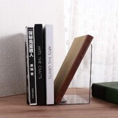 Kreatív akril L alakú könyvállvány Egyszerű asztali tároló Átlátszó könyvtartó L alakú asztali rendszerező tanulói helyhez kötött