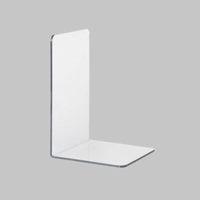 Kreatív akril L alakú könyvállvány Egyszerű asztali tároló Átlátszó könyvtartó L alakú asztali rendszerező tanulói helyhez kötött