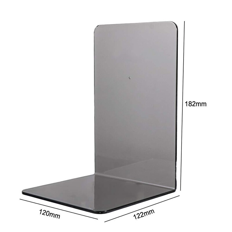 Kreatív akril L alakú könyvállvány Egyszerű asztali tároló Átlátszó könyvtartó L alakú asztali rendszerező tanulói helyhez kötött