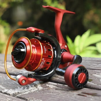 Sougayilang New 1000-5000 Series Spinning Reel Max Drag 8kg Риболовна макара 5.2:1 предавателно отношение Гладка шаранска макара Бас риболовни принадлежности