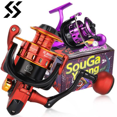 Sougayilang 1000-5000 Spinning Fishing Roel 5,2:1 Αναλογία υψηλής ταχύτητας Καρούλι ψαρέματος 10KG Max Drag Fishing Reel for Carp Fishing