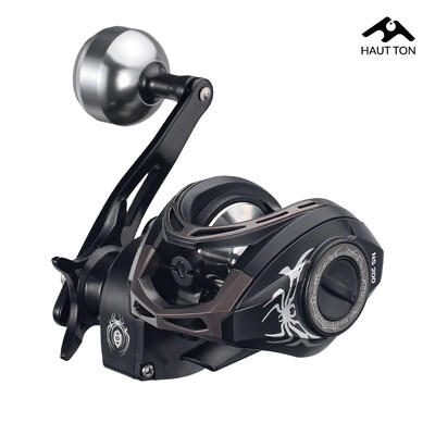 Mulinetă de pescuit HAUT TON Black Baitcaster 6.3:1 Raport de transmisie 7KG Sistem de tragere maximă 5 + 1BB BB pentru pescuitul în apă sărată cu bass Feshwater