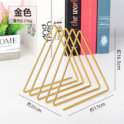Vinila skaņuplašu plaukts trīsstūrveida grāmatu žurnāla turētājs ierakstu kolekcija uzglabāšanas plaukts metāla statīvs Mājas biroja galds organizatora dekors