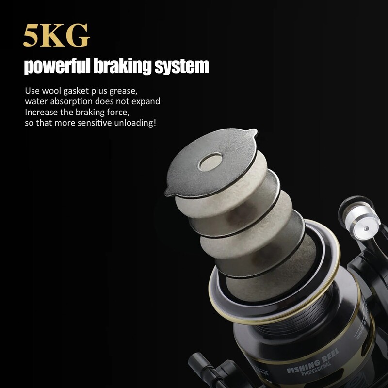 Huidiao 500 800. sērijas bezrūsas un gluds gultnis 5.2:1 makšķerēšanas spoles vilkšanas sistēma 5 kg maksimālā jaudas vērpšanas riteņa makšķerēšanas spole