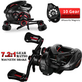 Sea.Yolo Baitcast Reel 7,2:1 Speed Ratio Metal Rocker Roll-Distance Casting Fishing Roel 5+1BB With Unloading Alarm