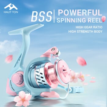 HAUT TON Blue Pink 1500-4000 Spinning Fishing Roel 5.2:1 GearRatio Max Drag 8kg Ομαλή και ευαίσθητη για χύτευση μεγάλων αποστάσεων