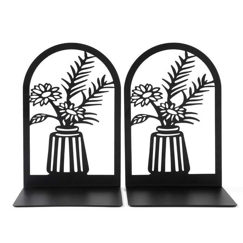 Dekoratīva vāze plauktiem L-veida grāmatu turētājs mājas grāmatu galiem bērniem