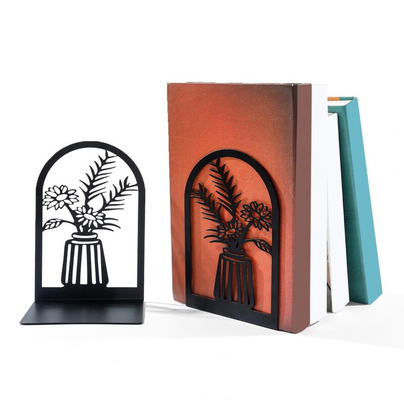 Dekoratīva vāze plauktiem L-veida grāmatu turētājs mājas grāmatu galiem bērniem