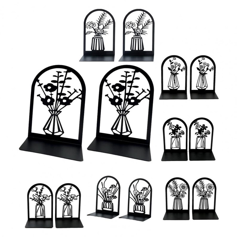 Dekoratīva vāze plauktiem L-veida grāmatu turētājs mājas grāmatu galiem bērniem