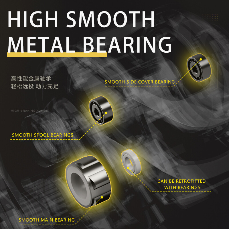 Haut Ton Plating Haut Ton Ultra Light 7.2.1 Omjer prijenosa 8 kg Max. otpor Lagani magnetski kočioni sustav od aluminija i karbonskih vlakana