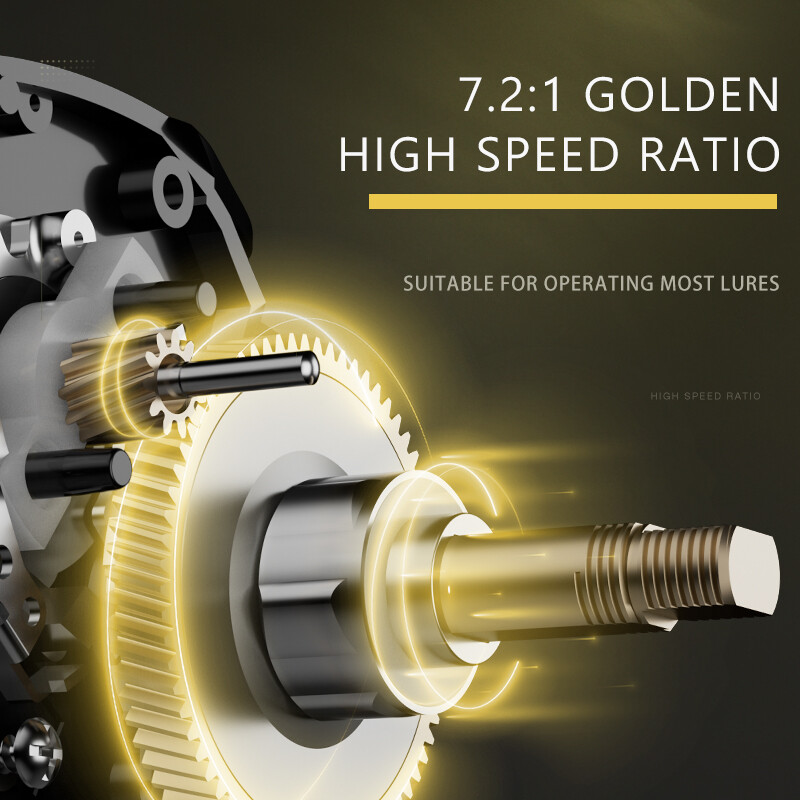 Haut Ton Plating Haut Ton Ultra Light 7.2.1 Omjer prijenosa 8 kg Max. otpor Lagani magnetski kočioni sustav od aluminija i karbonskih vlakana