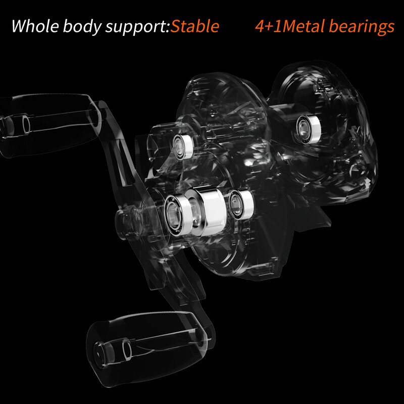 HAUT TON FIRE Aluminijska rola za bacanje mamaca, omjer prijenosa 7,2:1, ultra lagana, glatka, 4+1BB 22 lbs, vučni sustav za slanu i slatku vodu