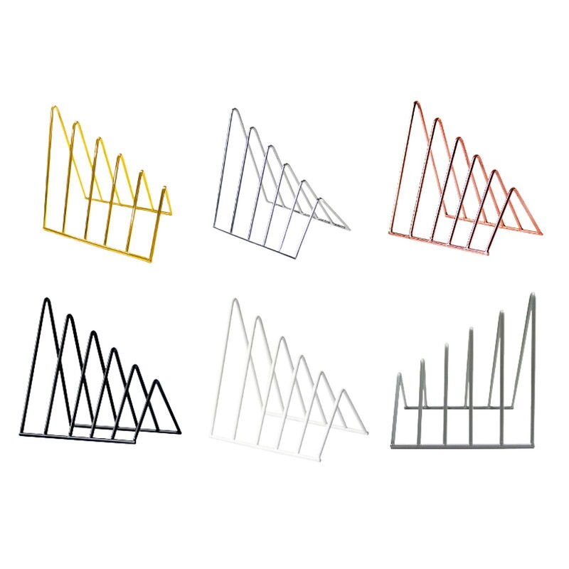 Ταξινόμηση φακέλων χωρίς ολίσθηση Επιτραπέζιο τρίγωνο Βιβλιοθήκη για συνταγές δίσκους βινυλίου Περιοδικά γραφείου Hold Heavy Books