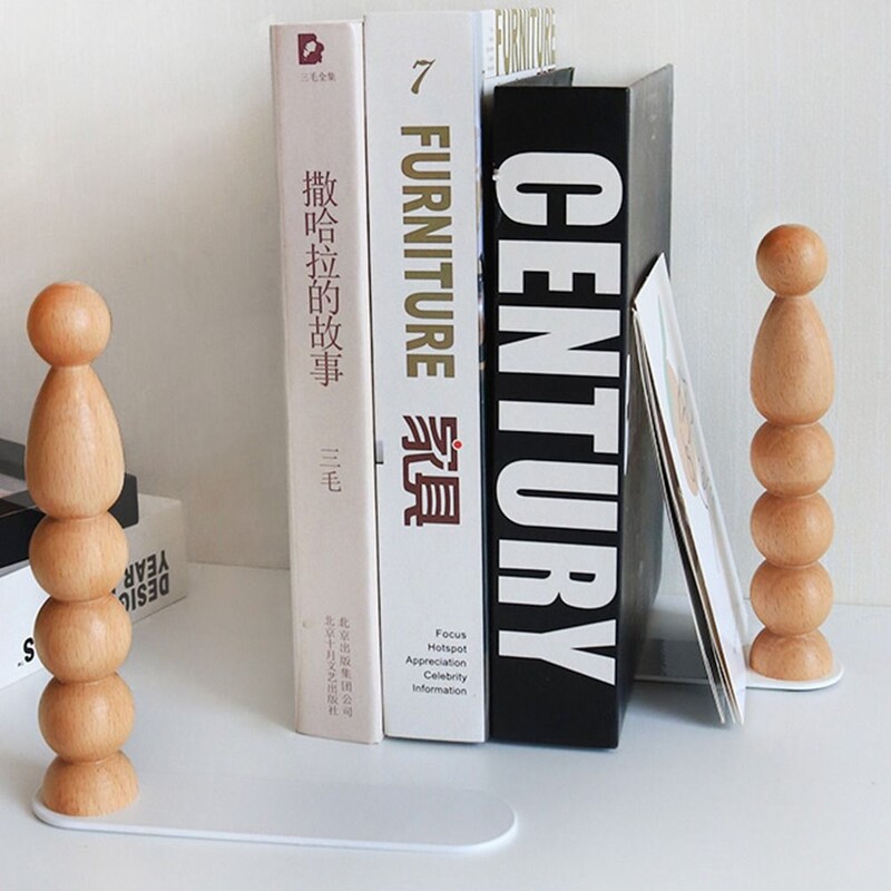 Suport de cărți de birou din lemn îngroșat Suport de afișare în minimalism Sortator de fișiere de birou, simplu, durabil, organizator de raft pentru articole de papetărie