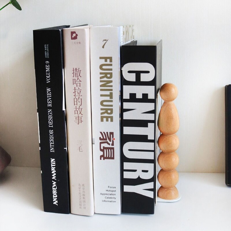 Suport de cărți de birou din lemn îngroșat Suport de afișare în minimalism Sortator de fișiere de birou, simplu, durabil, organizator de raft pentru articole de papetărie