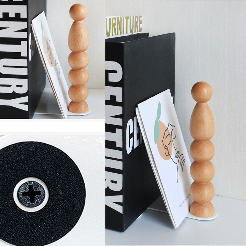 Suport de cărți de birou din lemn îngroșat Suport de afișare în minimalism Sortator de fișiere de birou, simplu, durabil, organizator de raft pentru articole de papetărie