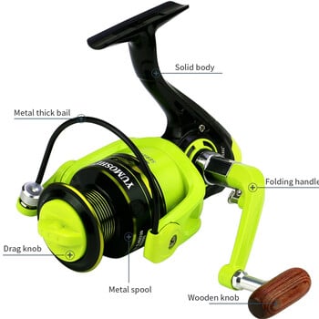 GHOTDA Fishing Reel 2000 3000 4000 5000 6000 7000 High Speed 5.2:1 Spinning Reel All Metal Spool Carp Fishing Reel Sea Tackle