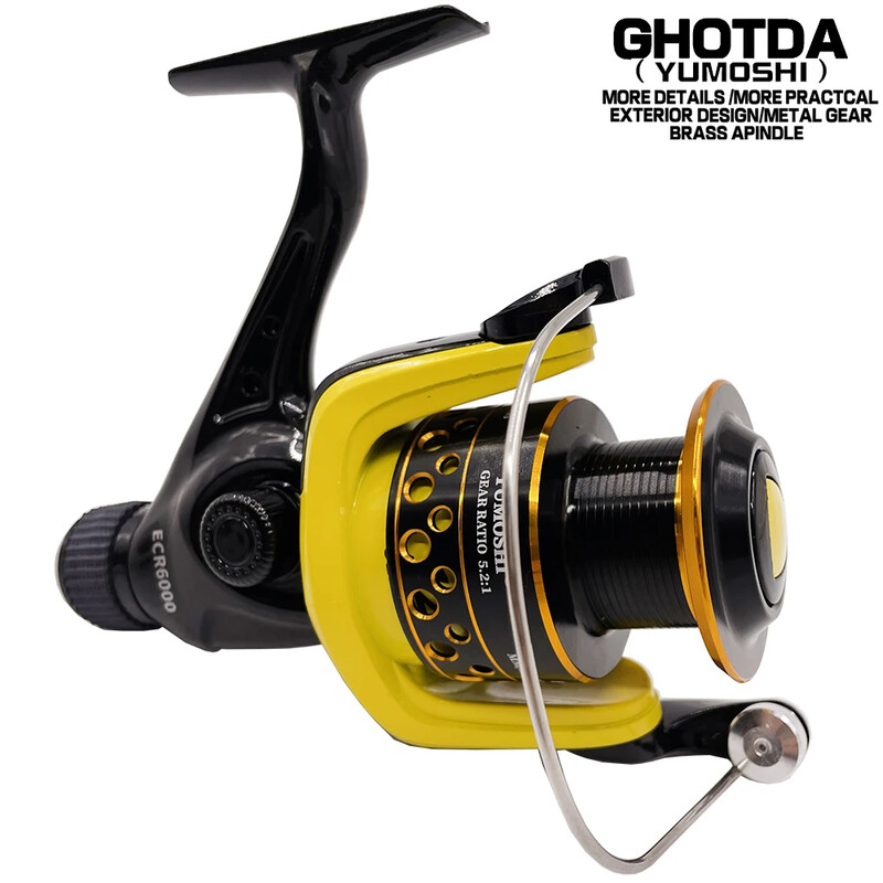 Ručka na jedan dodir, stražnja vučna kočnica, ribolovna rola, lijeva/desna, profesionalna pecarska rola, aluminijska špula, ribolovni pribor