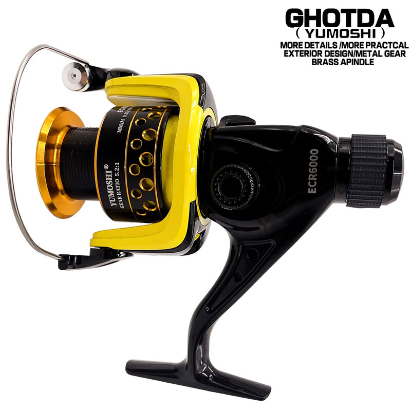 Ručka na jedan dodir, stražnja vučna kočnica, ribolovna rola, lijeva/desna, profesionalna pecarska rola, aluminijska špula, ribolovni pribor