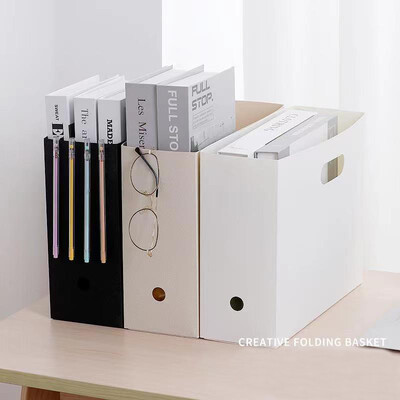 Office Document File Storage Box Folding Desktop Organizer Multi-functional Books Sundries Sorting Storage Rack Office Supplies