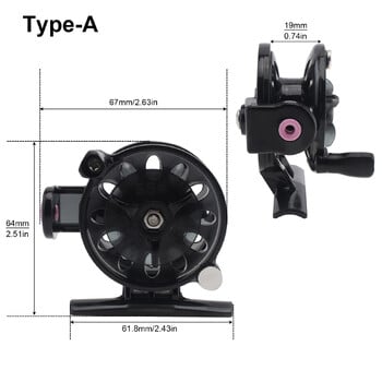 Fly Fishing Reels ABS Ελαφρύ καρούλι ψαριού για κυπρίνους Χειμερινό καρούλι ψαρέματος με πάγο Εργαλεία εργαλεία ψαρέματος σε εξωτερικούς χώρους