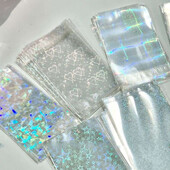 50 τεμ/συσκευασία Laser Love Holographic Photocards Protector Sleeves Διαφανές φιλμ κάρτας Idol Photo Sleeve INS Τσάντα συσκευασίας δώρων