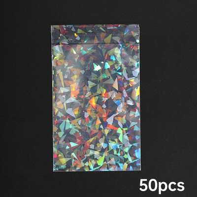 50 τεμ/συσκευασία Laser Love Holographic Photocards Protector Sleeves Διαφανές φιλμ κάρτας Idol Photo Sleeve INS Τσάντα συσκευασίας δώρων