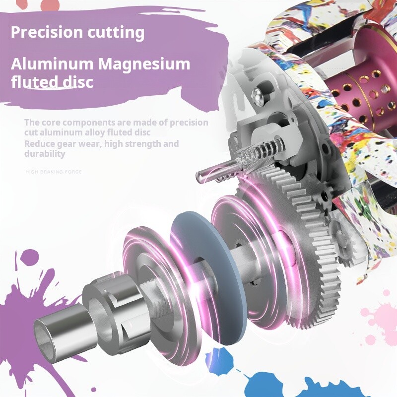 Mulinetă de pescuit cu momeală ultra netedă, 8 kg, tragere maximă 7,2: 1, cupă de linie metalică cu viteză mare, roată de jig de mare pentru somn, bas, crap