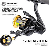 BEARKING B-Hawk 5+1BB Mulinetă de pescuit rezistentă la apă sărată Max Drag 10kg 3000-6000 9+1BB Mulinetă de pescuit Spinning Pesca Accesorii