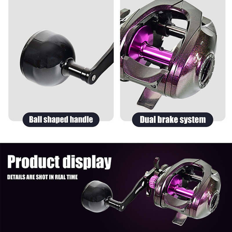 Plataus korpuso ilgo nuotolio lašelinis ratas 5.3:1 „Baitcasting“ ritė, 12 kg maks. „Drag“ „Baitcast“ ritės, skirtos žvejybai jūroje / valtimis „Pesca Iscas“ reikmenys